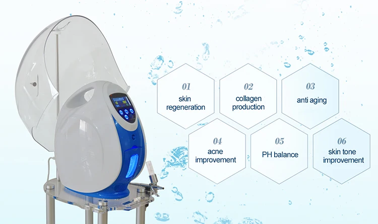 O2toderm Skincare Pure Oxygen Facial Dome Mask Machine with Trolley