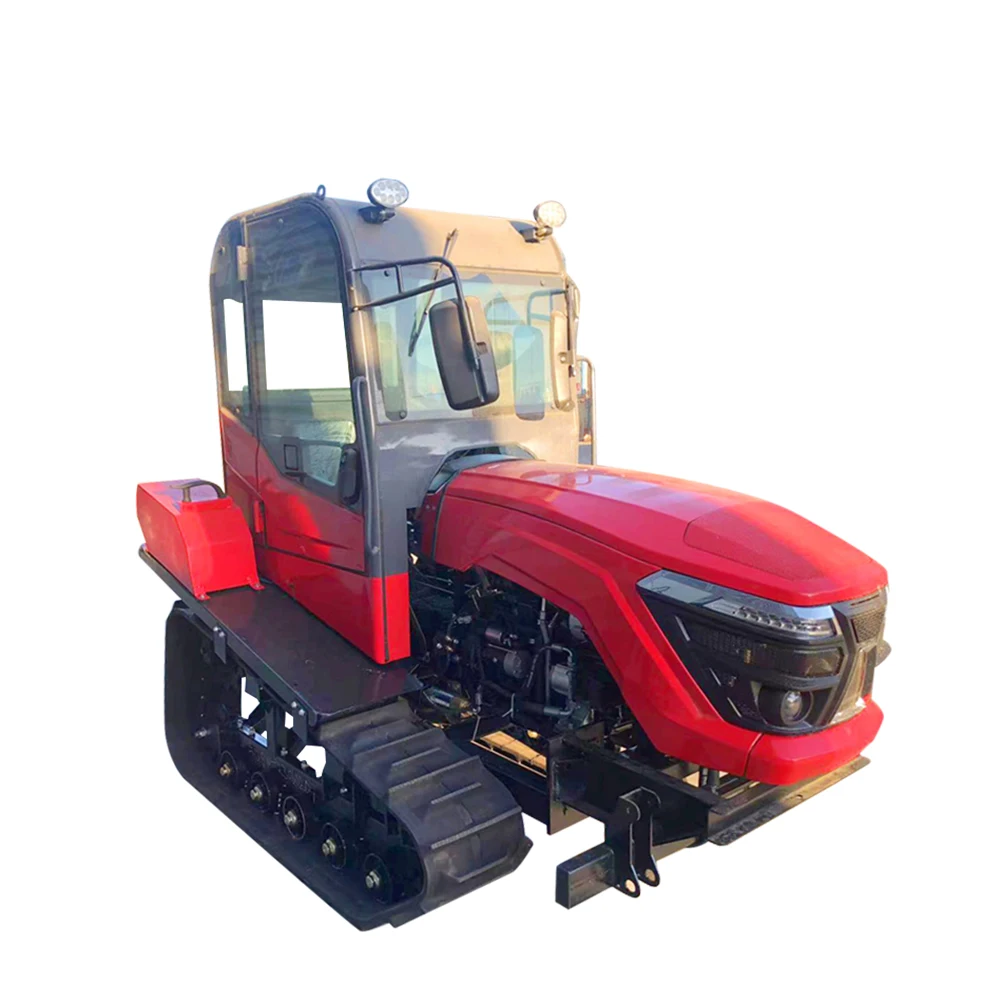 Big Double Plow Crawler Rotary Tiller Diesel Engine 25hp 35Hp 60hp Cultivator Mini Farm Tractor