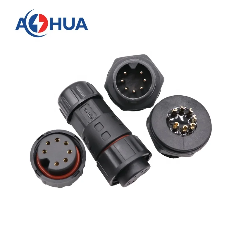 Nylon PA66 M20 5 Pin LED Power Cable Solder Type IP67/IP68 Waterproof Connector