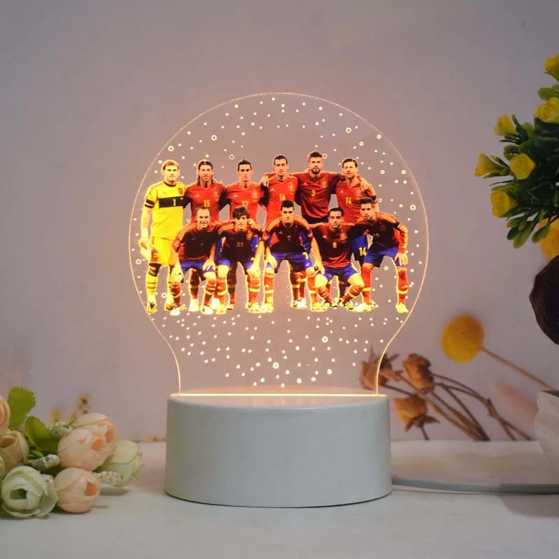 European Football Team Night Lamp Table Bedroom Desk Decoration Lighting for Men Boy Friend Football fans Gifts Set  Items
