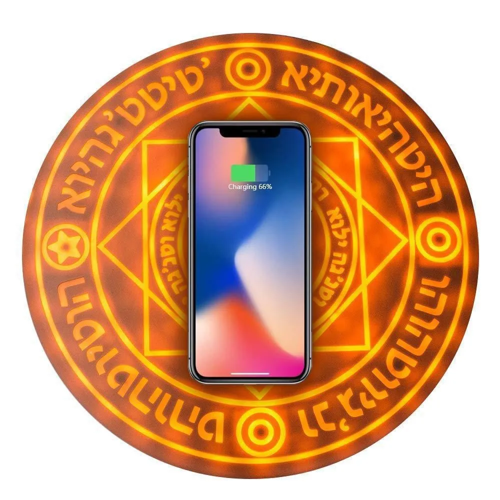 Magic Array mobile phone wireless charger 10W Fast charge with LED and Sound for iPhone Huawei wireless feature phones