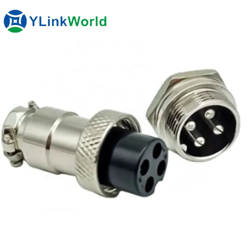 Custom Aviation plug GX16 connector 2 3 4 5 6 7 8 9 10pin threaded connector Manufacturer