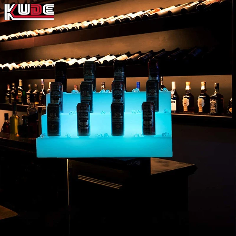 Waterproof 16 changing colors light up led ice bucket barrel cooler led tray led night light