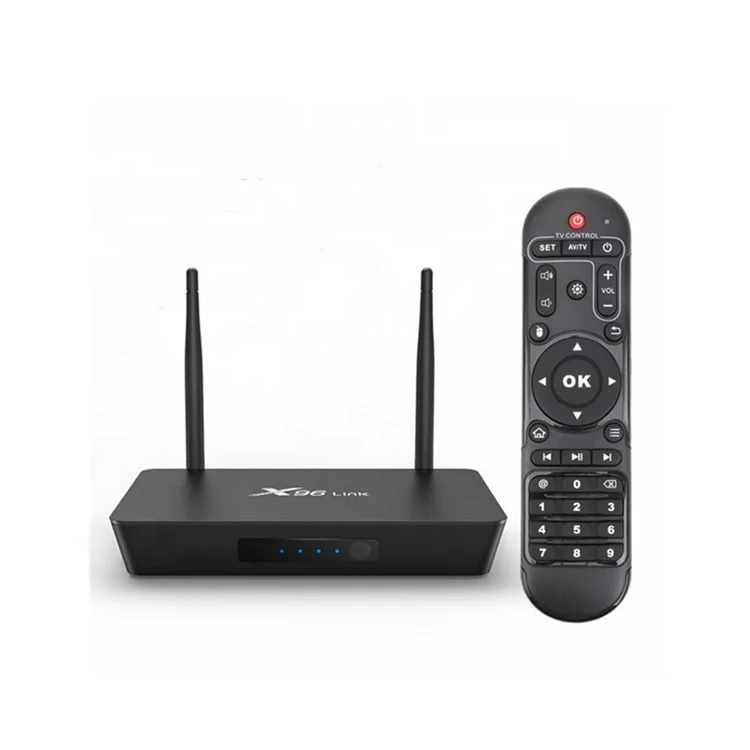 Low MOQ Wholesale Price Wifi Router TV Box X96 Link S905W Android 7.1.2 OTT TV Box With Antenna For home USing