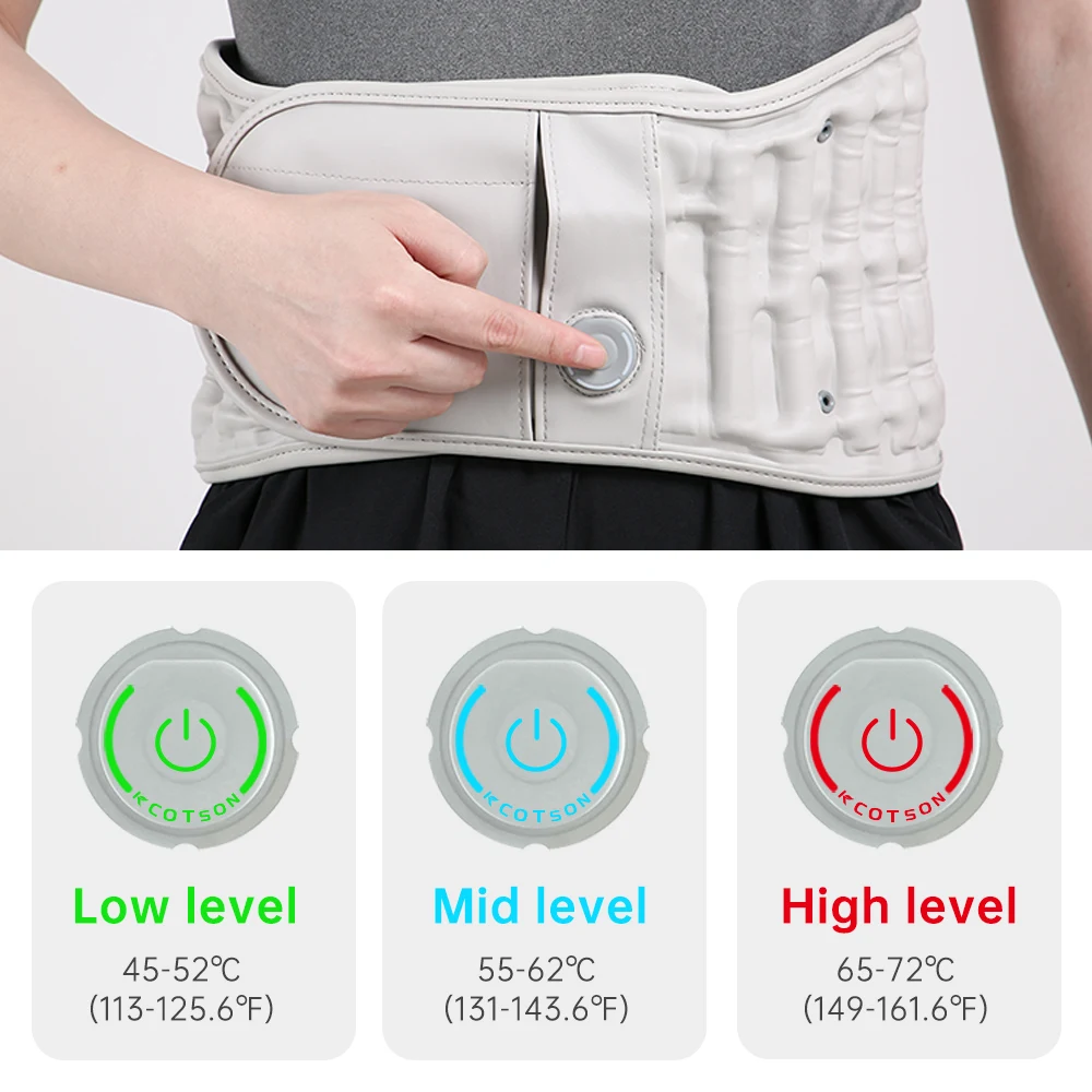 Professional New Create Lumbar-sacral Back Spinal Belt Waist Support USB Portable Graphene Heating Massage Belt