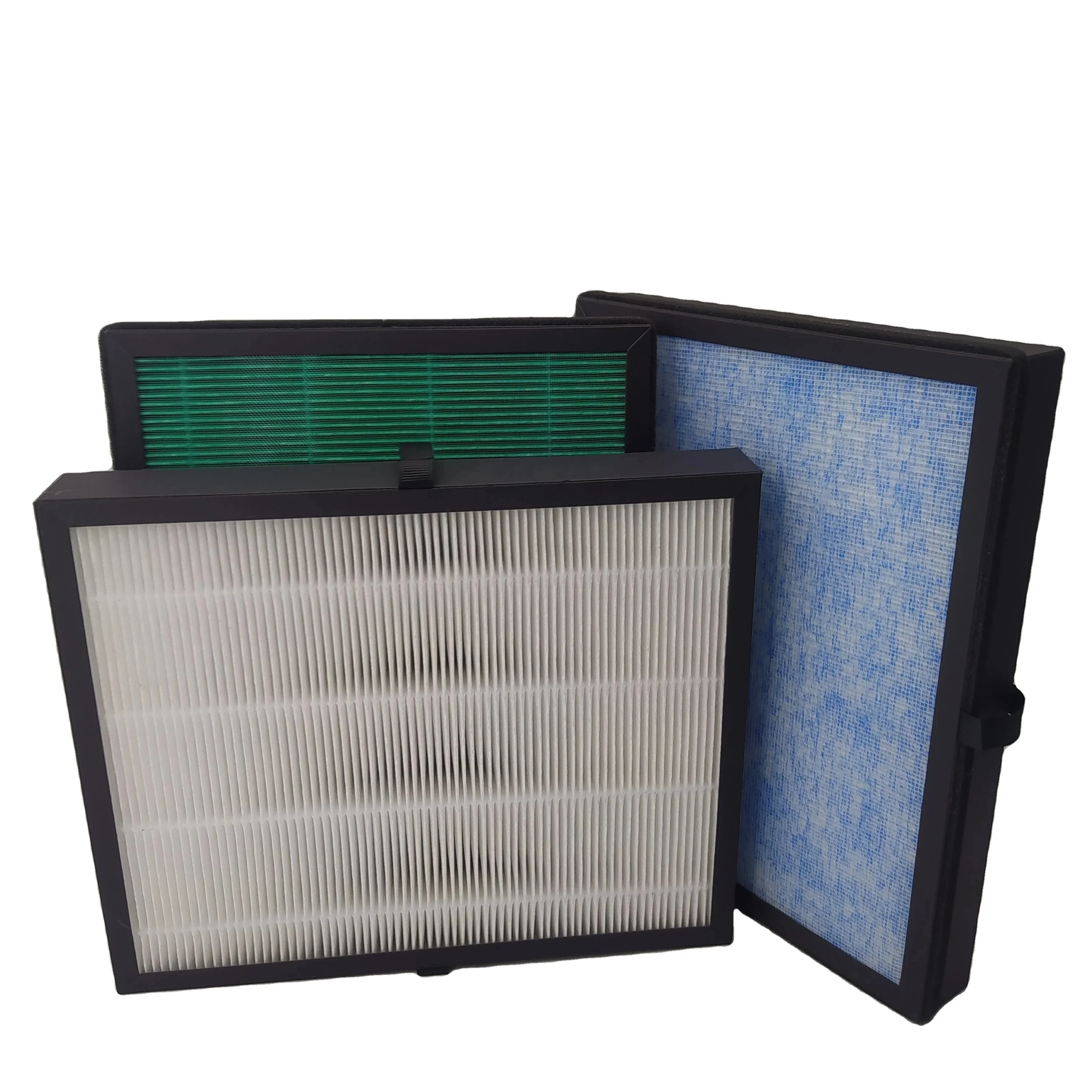 Home custom panel air purifier hepa filter with granular smoking activated carbon filter