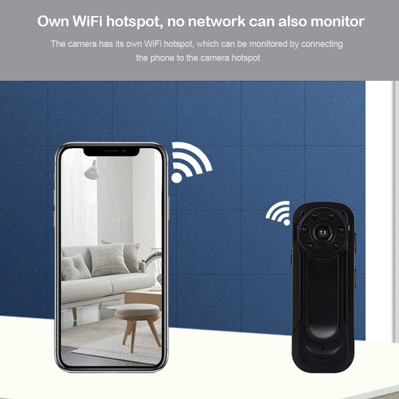 MC11 CCTV WIFI Camera 1080P 30fps Full HD Fixed Focus  Wearable Camera  Monitor Video Recording With Night Vision