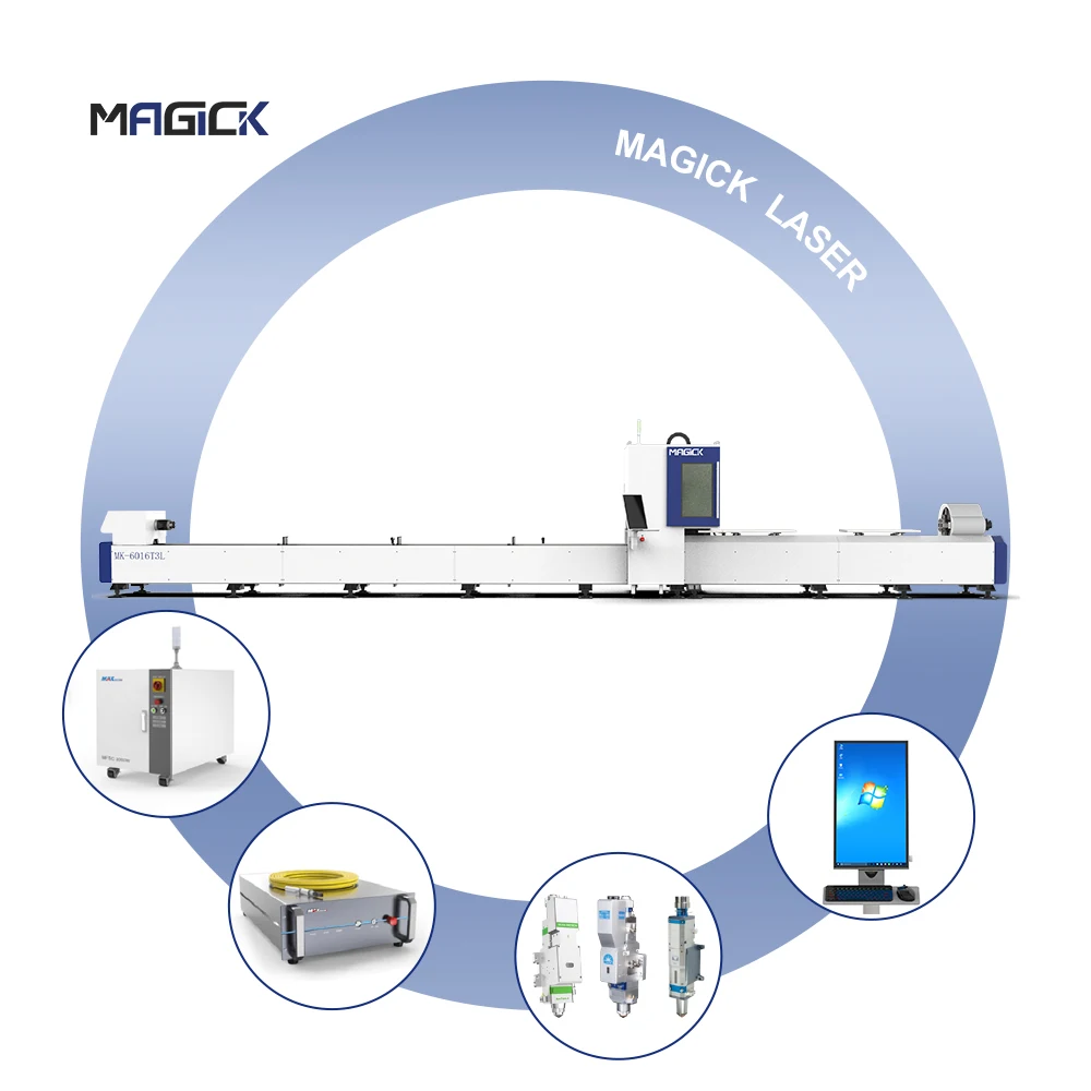 3 Chucks Heavy Tube Processing Factory Direct Business Competitive Price Equipment Laser Pipe Cutting Machine