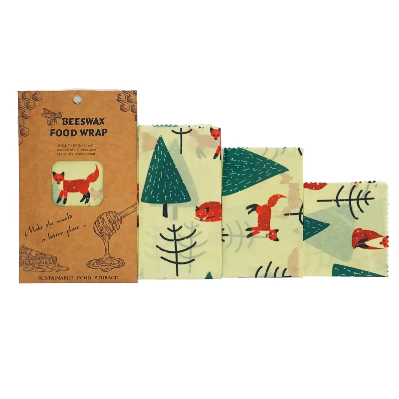 Eco-friendly packaging film with button rope storage rope color beeswax packaging film for food