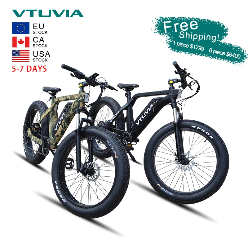 USA EU Canada Warehouse Stock Free Shipping 750w 48v Battery Fat Tyre Wheel High Speed Powerful  Electric Motor Bike Bicycle