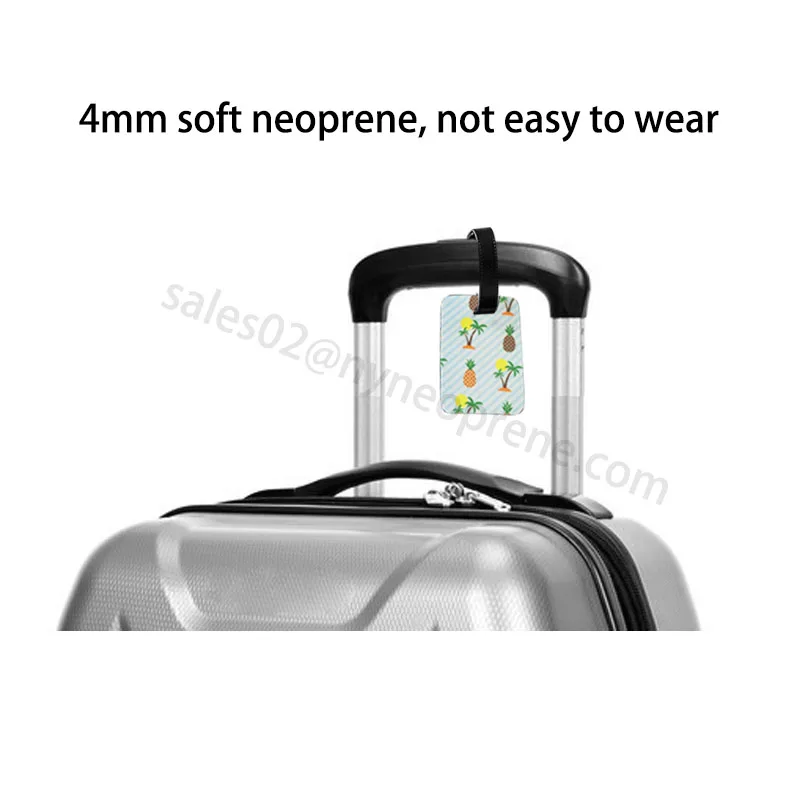 Этикетки с идентификатором для чемоданов дорожных сумок неопреновые бирки багажа сублимационные заготовки RTS