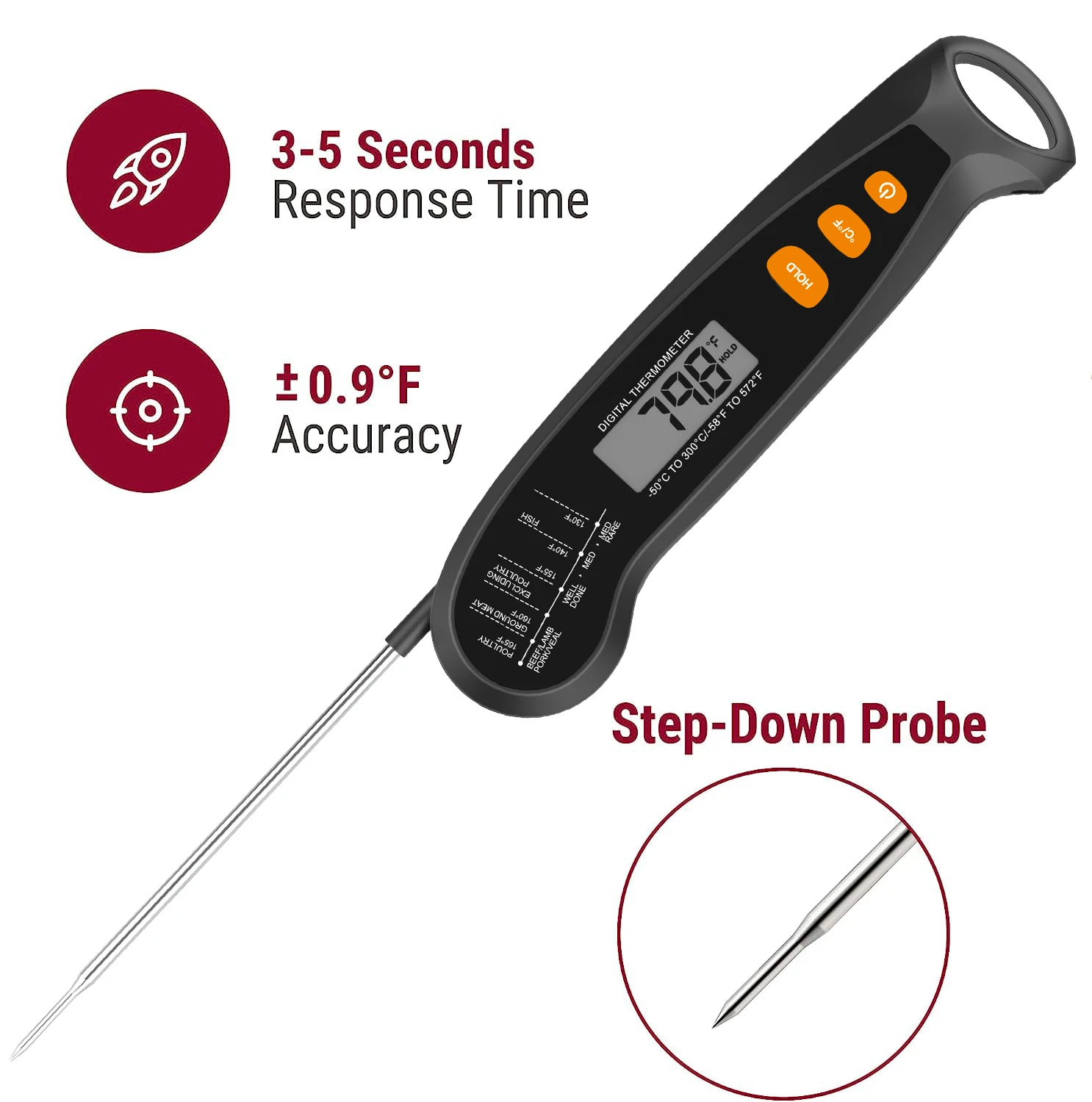 Alibaba Top Seller Amazing Hot Digital Wholesale Bbq Thermometer Electronic Barbecue Meat Thermometer