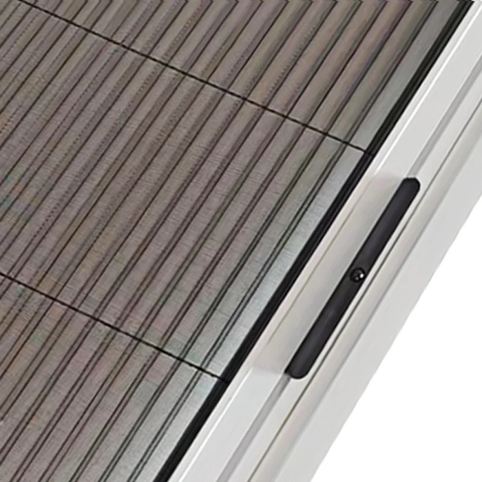Factory New design low price retractable security fly screen pleated mesh folding screen door