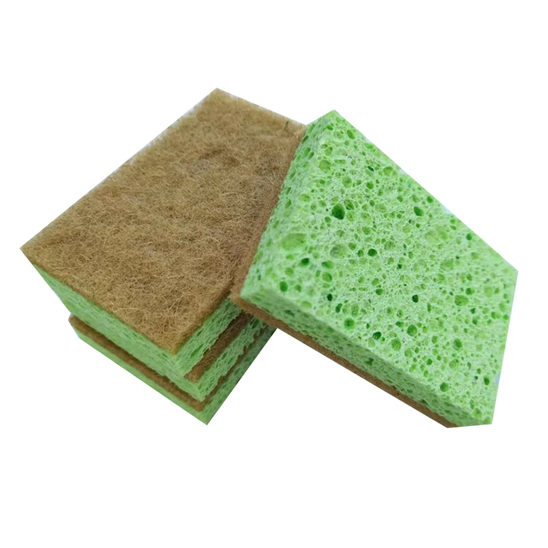 Eco Friendly Natural  Cellulose  Biodegradable Sisal coconut Dish Washing Sponge Kitchen Cleaning