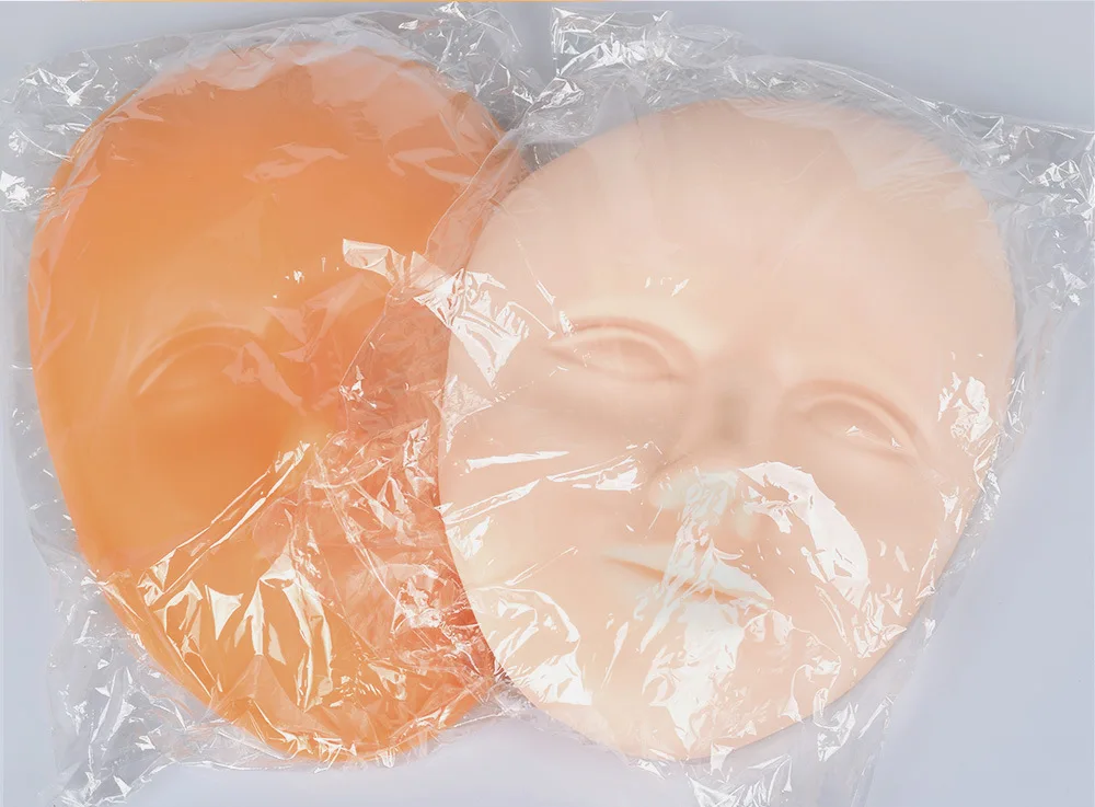 5D Facial Tattoo Training Mannequin Head Silicone Practice Permanent Makeup Lip Eyebrow Tattoo Skin