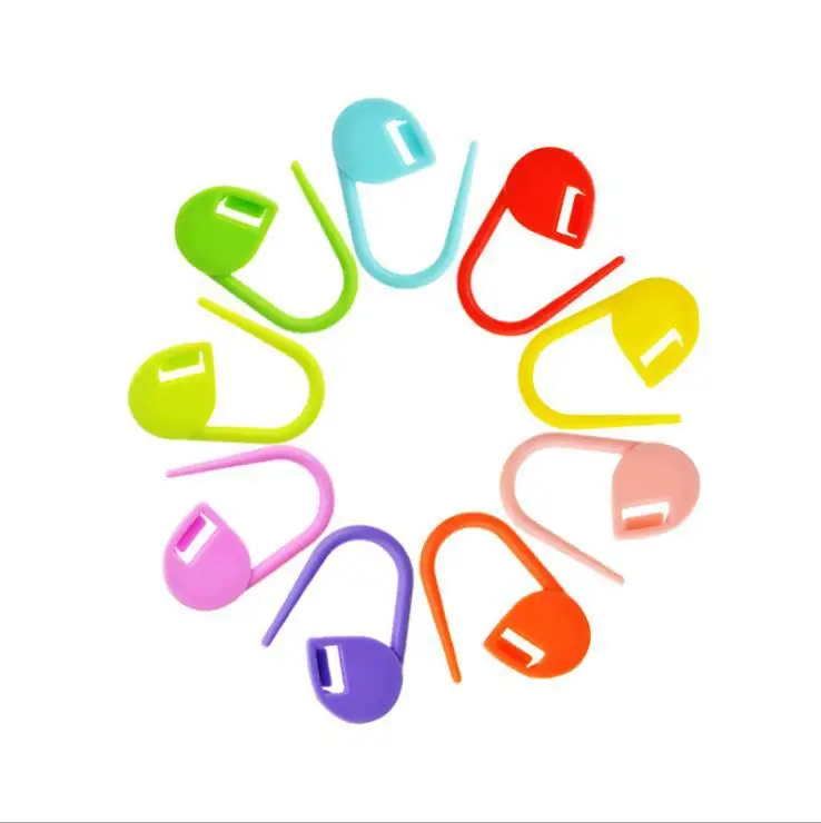 1000 Pcs /bag 22mm plastic pear bulb shaped safety pin locking knit stitch marker