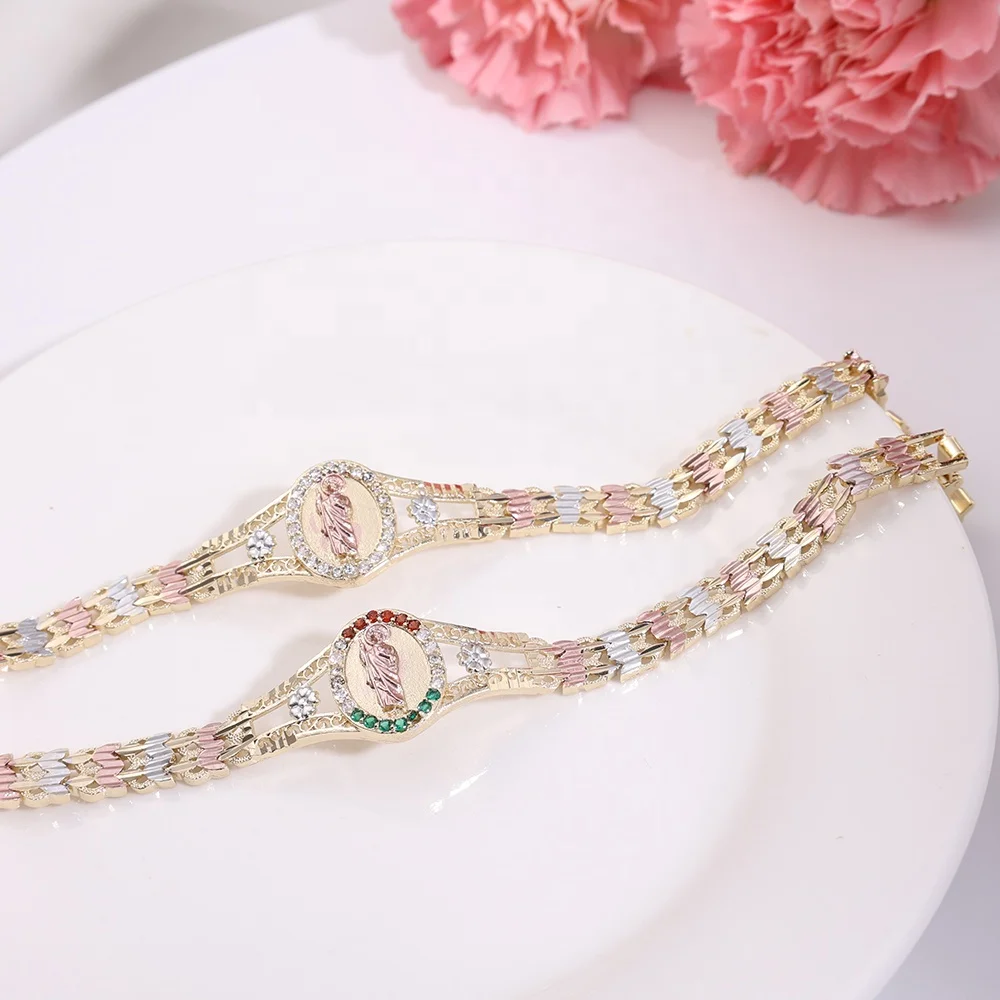 Популярные позолоченные браслеты Oro Laminado Pulsera con Imagen San Judas итальянский позолоченный браслет Saint Jude
