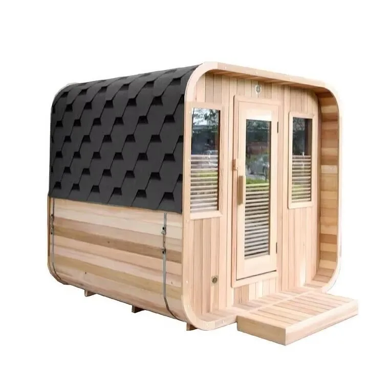 Made in China Canadian Red cedar/Hemlock production of high quality 2-4 persons outdoor steam sauna room with heater