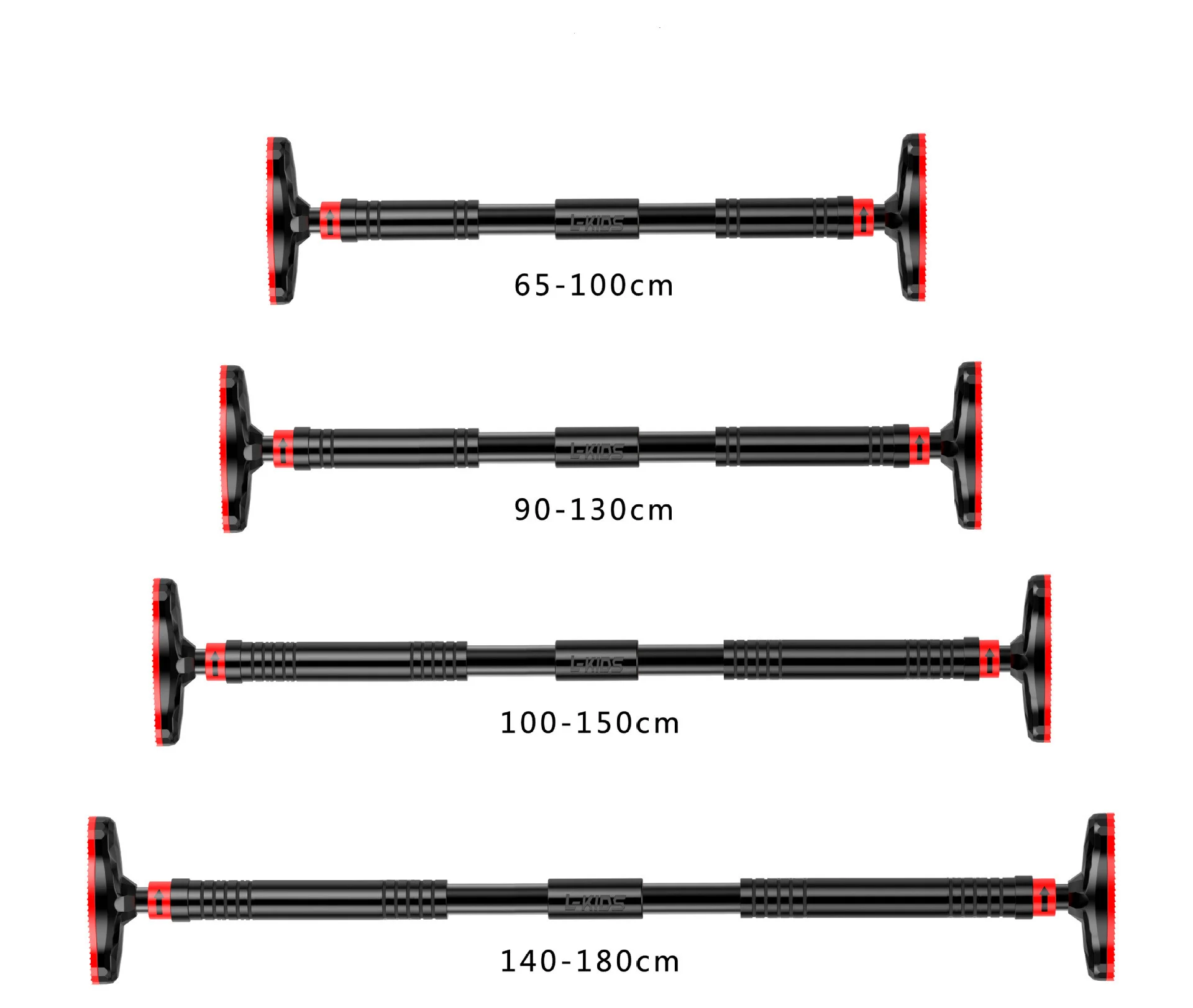 
65-150cm Door Horizontal Bars with Wide Anti-slip pad Home Gym Workout Chin Up Pull Up Training Bar Sport Fitness Equipments 