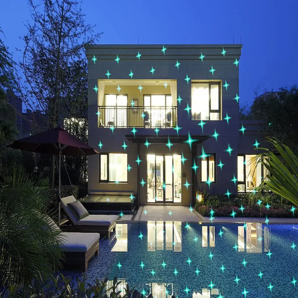 X Photoelectric Motion Full Spectrum 7 Color with White Star Effects Laser Christmas and Decorative Lights with Remote Control