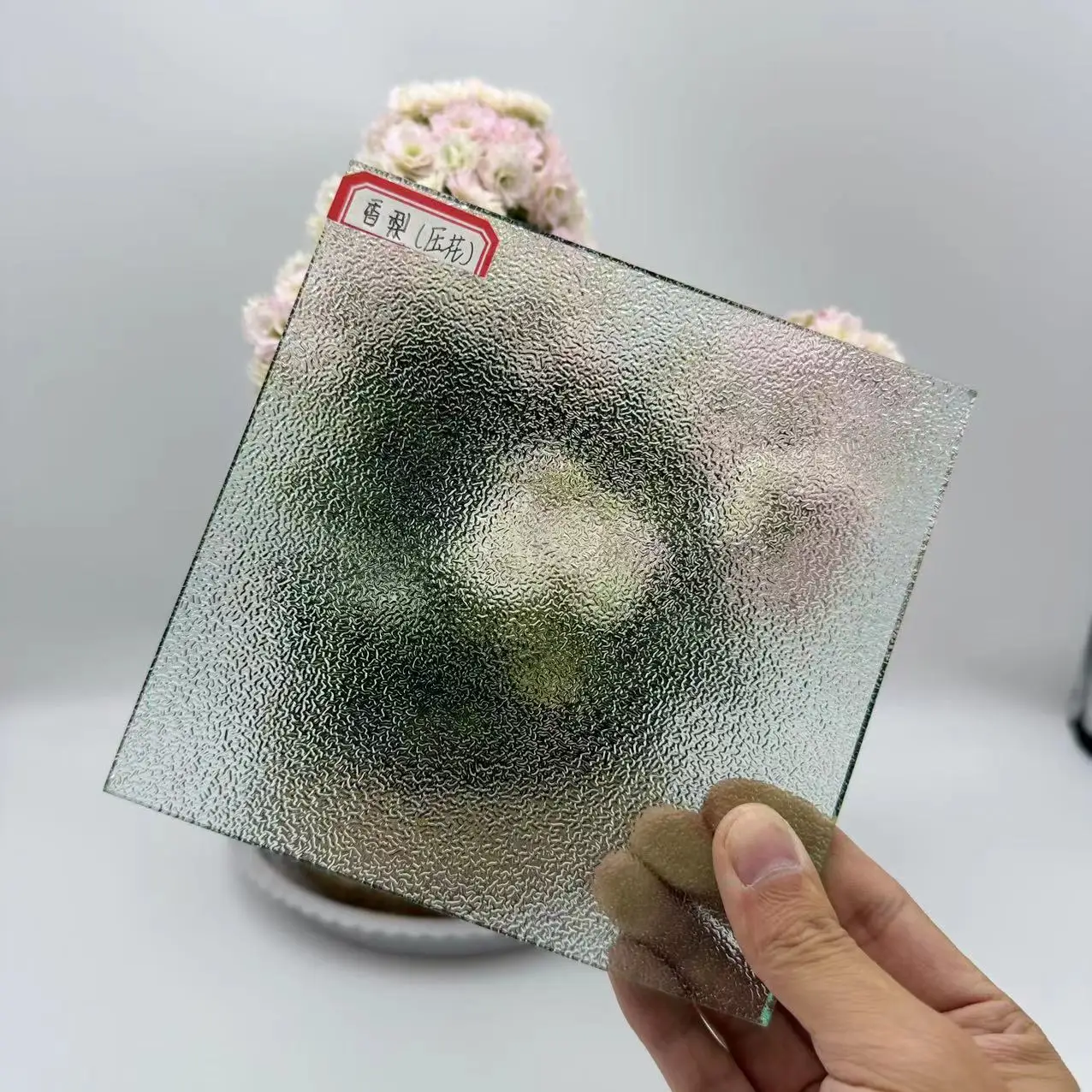 Factory price Patterned Glass with Nashiji Mistlite Flora Optional Morgon for window