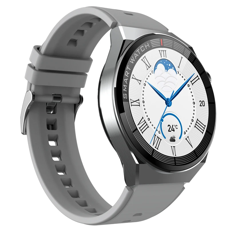 2022 New GW69 plus SmartWatch Body Temperature Thermometer Round Screen Touch Waterproof Smart Bracelet Watch for all iphones