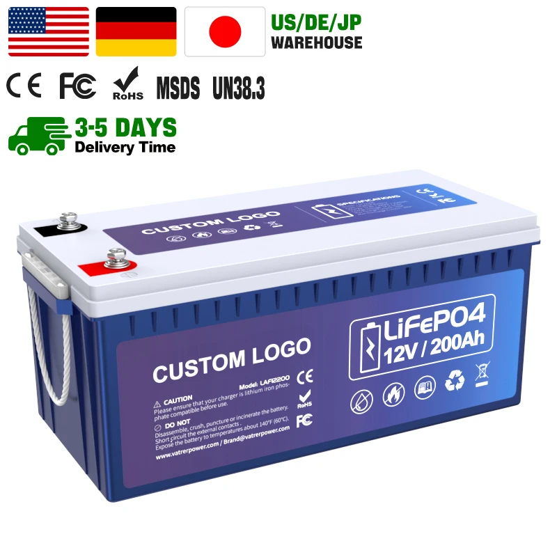 Lifepo4 200ah 12 8 v 12v литий-ионный аккумулятор глубокий цикл батареи