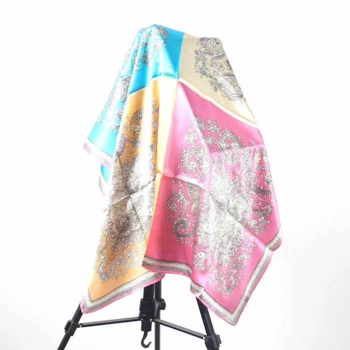 Дизайнерские индивидуальные квадратные Роскошные Оптовые шелковые шарфы с принтом шелка тутового шелкопряда