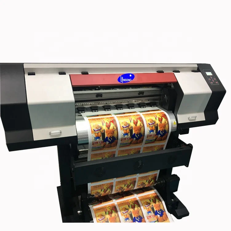 LANSONG0.7m wide ecological solvent digital inkjet printer indoor and outdoor piezoelectric photo machine ECO printer