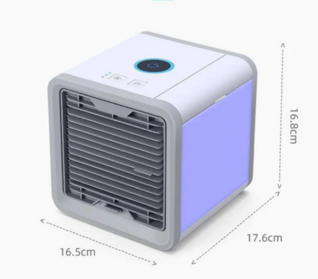 oem LED 7 Colors Night Light USB mini air conditioner misting fan water evaporative air cooler for home Portable Air Conditioner