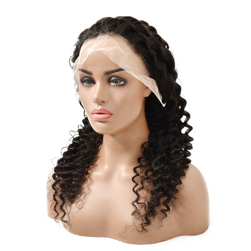 13*4 deep wave lace frontal  wig  100% human hair  have different length in stock ready to ship
