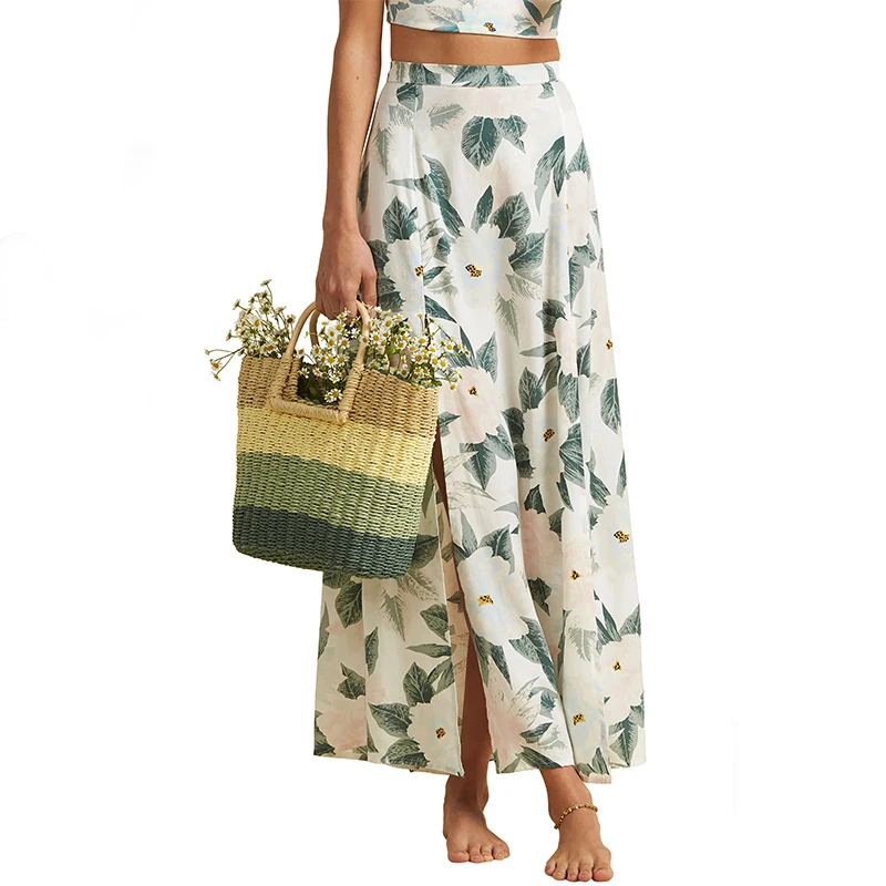 
Hot Selling Sexy Hawaii Beach Salty Blonde Peachy Keen Maxi Skirt For Women 