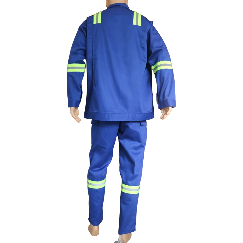 FLYTON Safety Protective Mens Construction Workwear Pants&Shirt with reflector FT-1328R-Y Royal Blue G