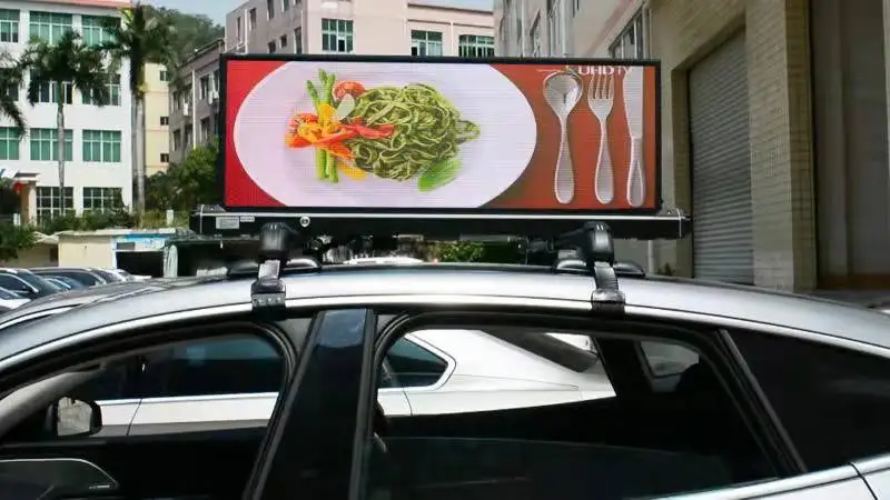 Digital Taxi Roof Led Display P2.5 P3 P5 4G WiFi GPS Outdoor Taxi Top Led Screen