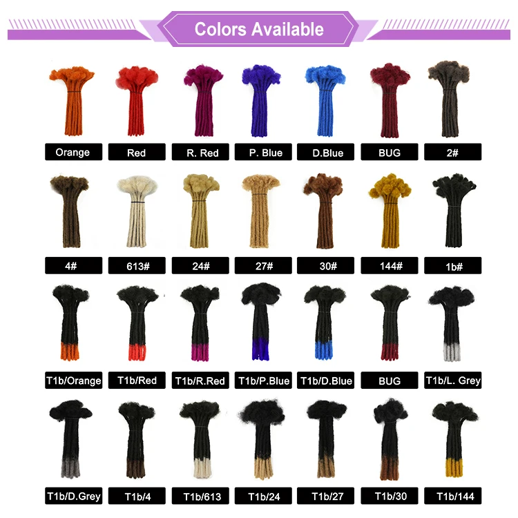 YS Soft Human Hair Dreadlock Extension,Locs Dreadlock Braids,Permanent Loc Extensions Human Hair Natural Locs Dreadlock Hair