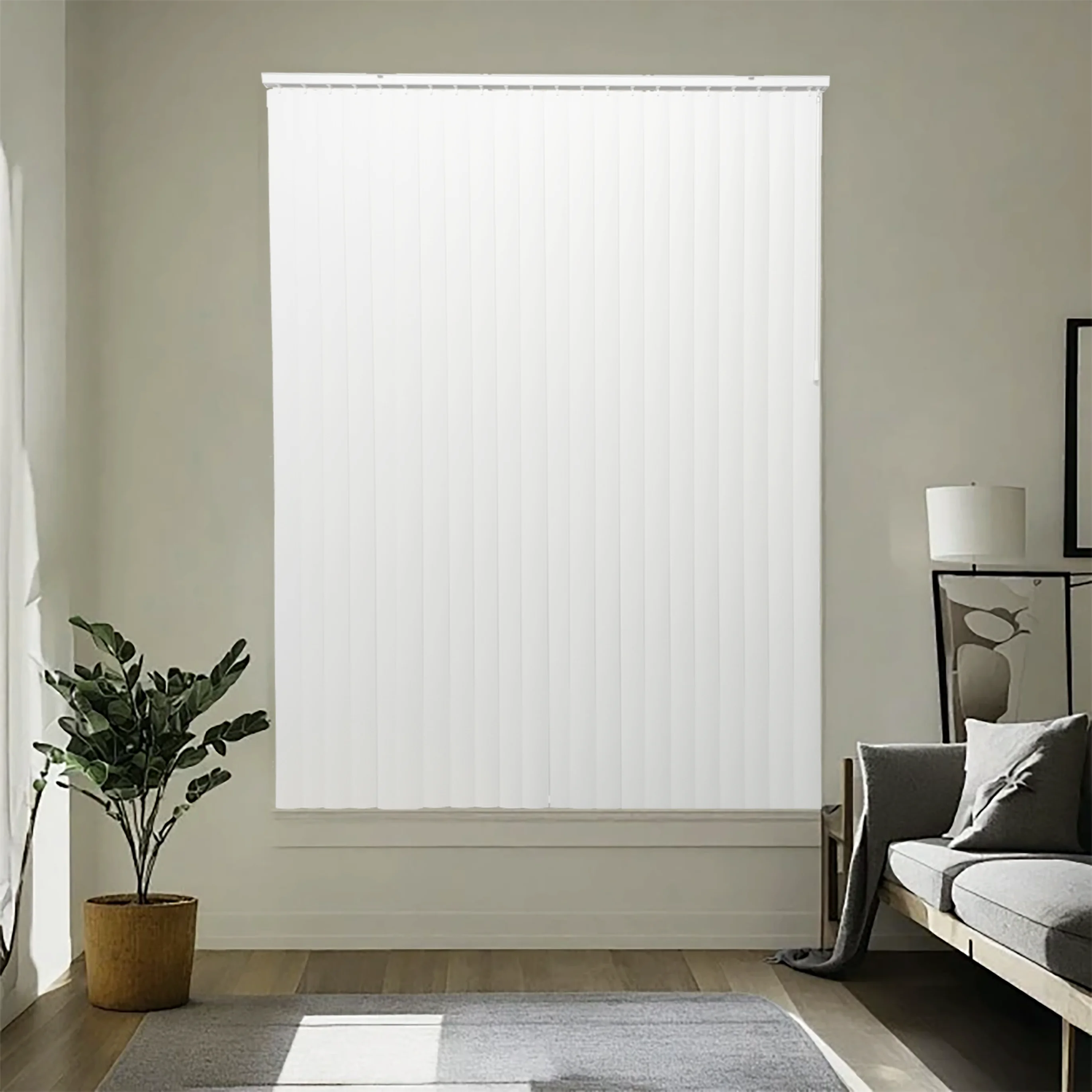 Customized Window Blinds 3.5 Large PVC Vertical Blinds French Window Blinds