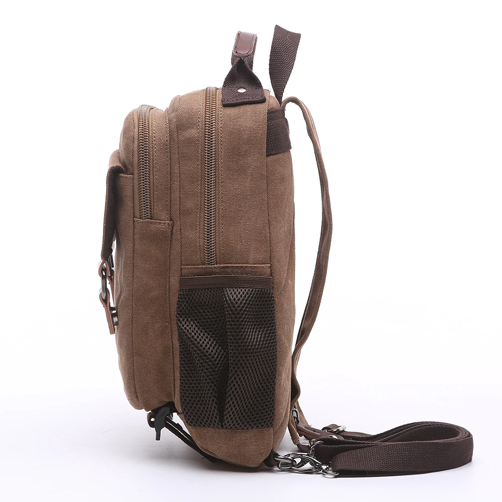 ZUOLUNDUO vintage hiking canvas back pack custom logo survival college bag backpack