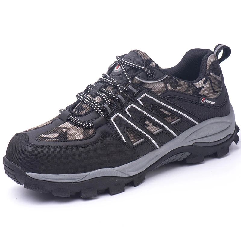 Fashion industrial oil resistant working sneaker  casual sport safety work shoes for men