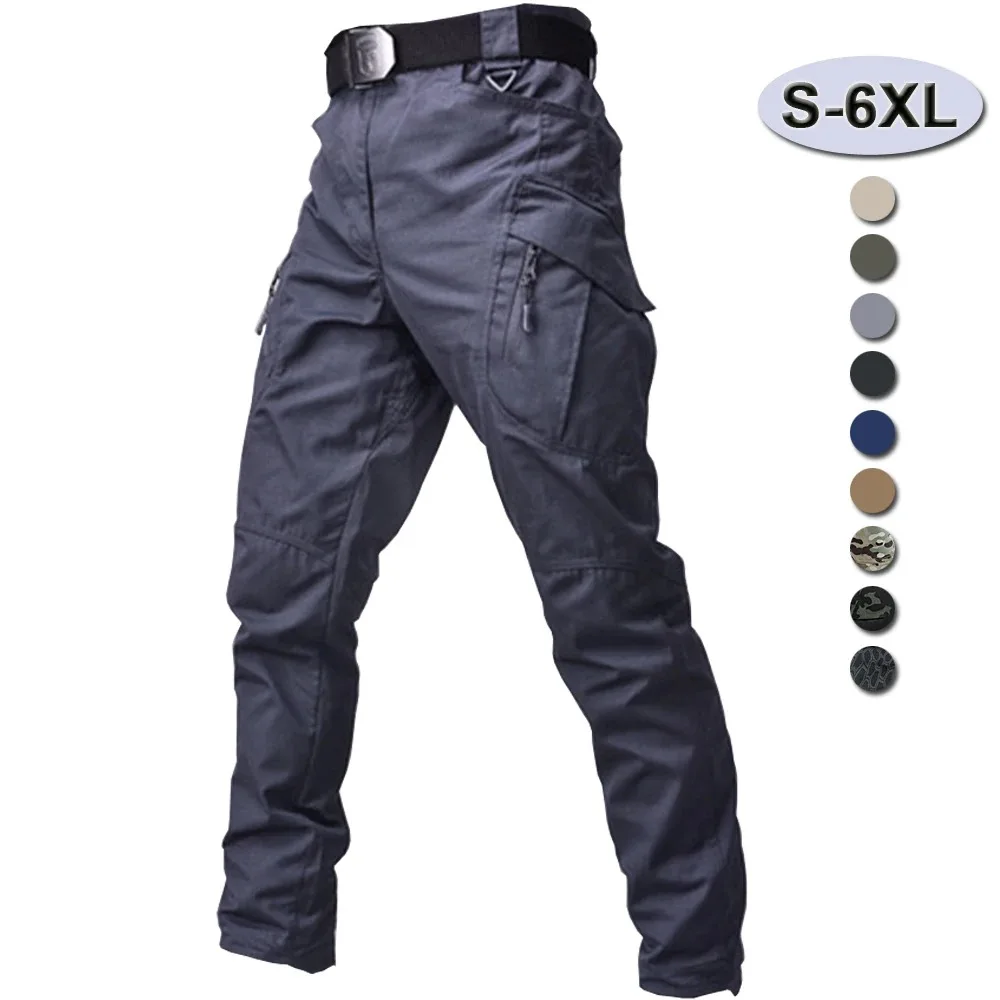 Customized Men Outdoor Work Wear Cargo Pant  Waterproof Multi-pockets Ripstop SWAT Hiking Trousers Overalls Tactical Pants