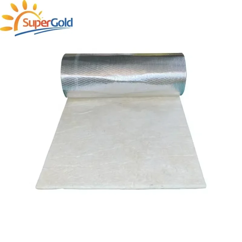 SuperGold formaldehyde free glass wool insulation blanket 24kg/m3 50mm thick white glass wool blanket