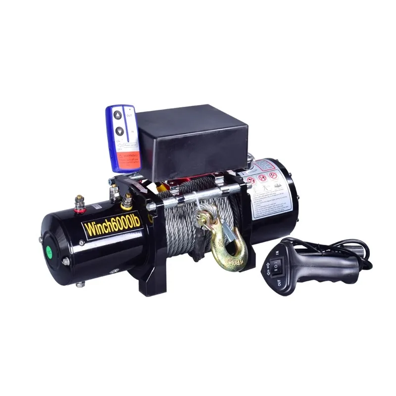 2000-12000lbs 12V 24V 4WD off road 4x4 car electric winch with rope