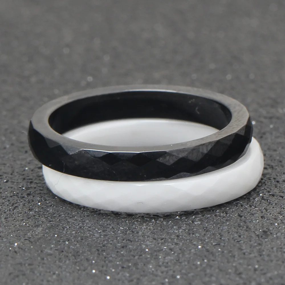 Wholesale New Design Couple Band Jewelry Simple 3mm Ceramics Ring Jewelry for Women Girls Gifts