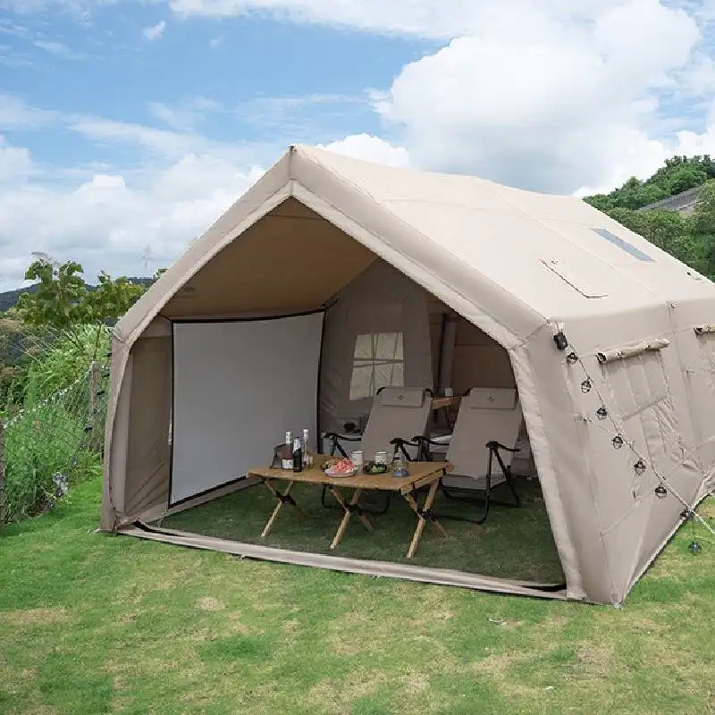 Hot sale Multi Customized Size Oxford Bell Tent Portable Outdoor Air Tube Arabic Tent Inflatable Camping Tent