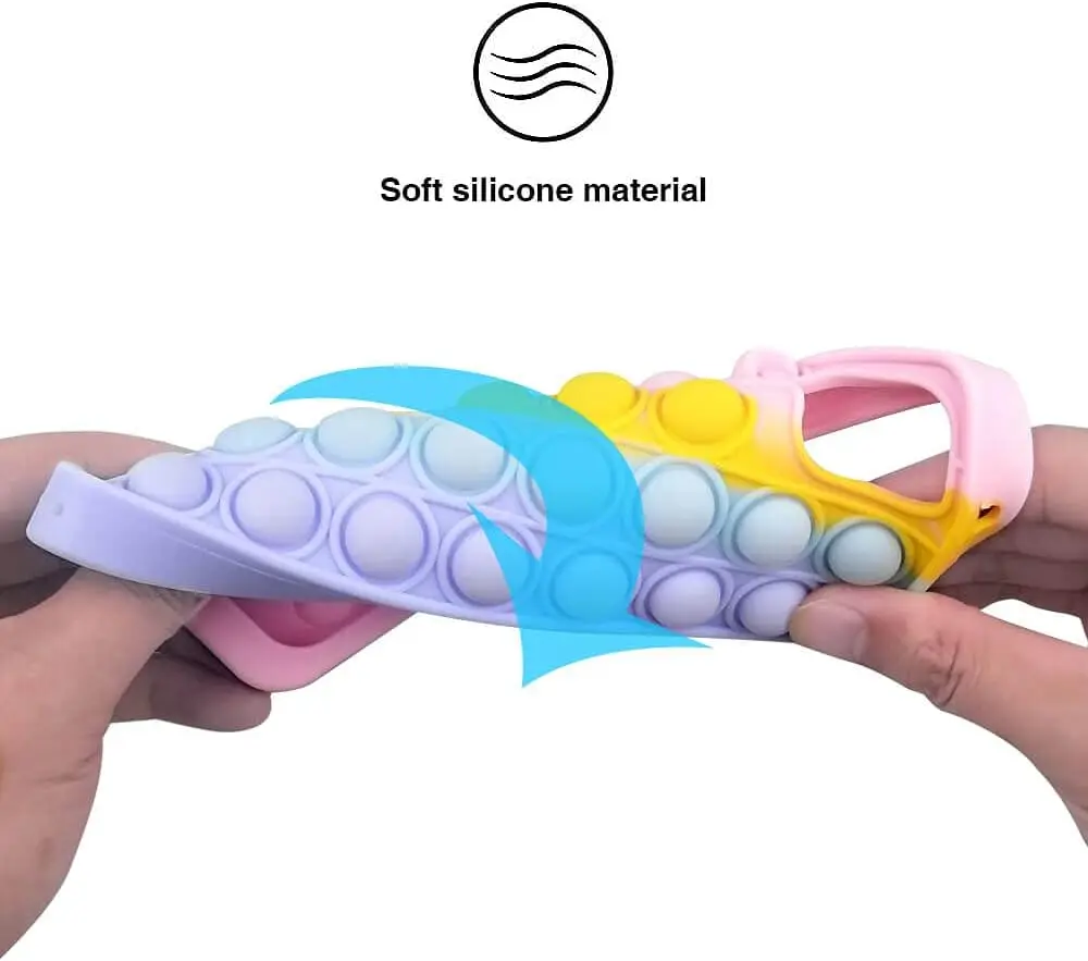 Factory Custom Pop It Phone Case Fidget Toys Silicone Protection Cover Case for iPhone8 7 6