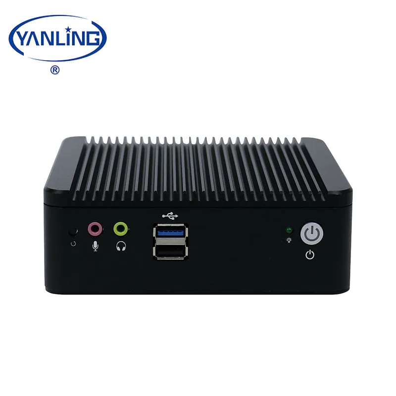 Мини-компьютер IBOX-501 N1B настольный ПК в объемном 2 INTEL LAN Безвентиляторный barebone 2USB 4 COM