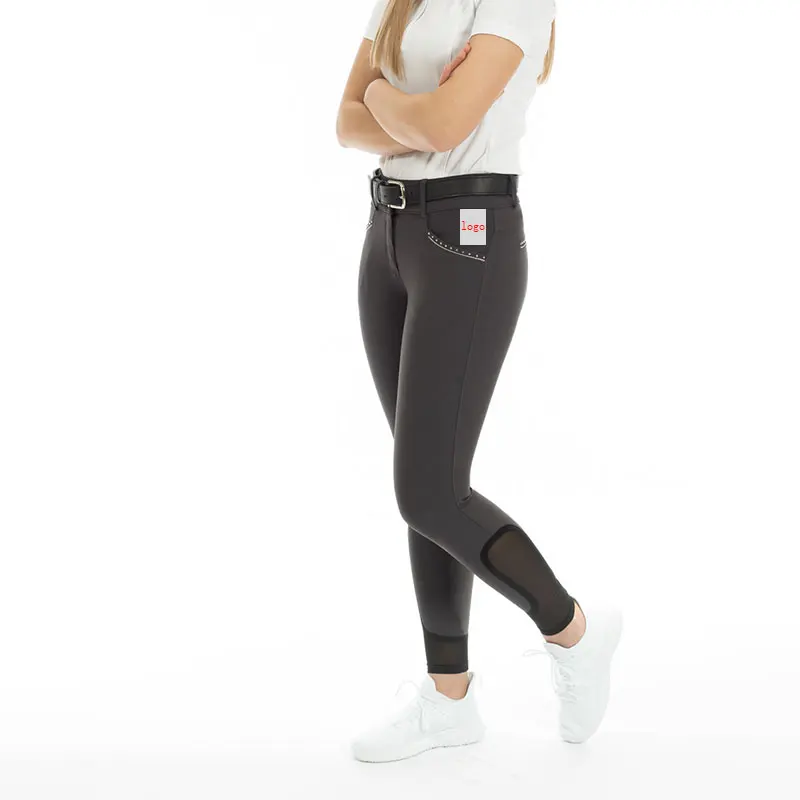 Customised Oem/Odm Design Different Sizes Crystal Dragon Rhinestone Horse Accessories Breeches Riding Full Seat Silicone