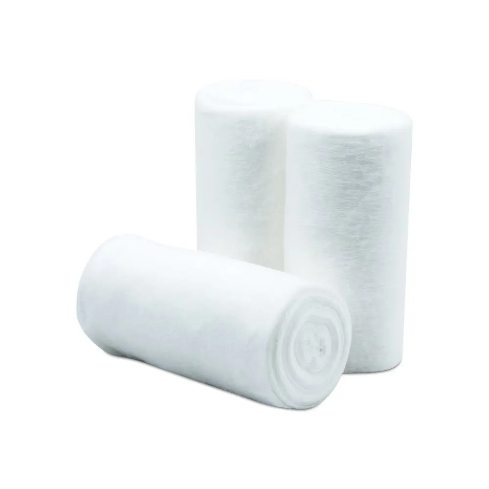 Factory Wholesale Price OEM Medical Surgical Gauze Roll High Absorbent Cotton Gauze Stretched Latex Free Bandage Roll