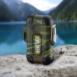 electronic usb rechargeable double arc torch waterproof cigar cigarette candle fire lighters electric custom logo wholesale bulk