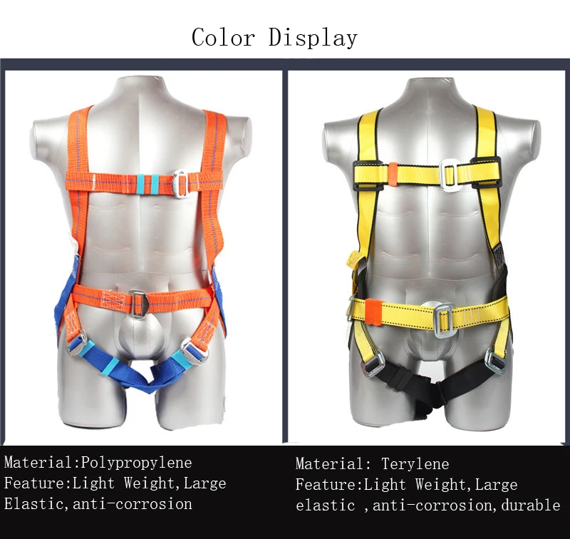 
CE UIAA New Stytle Rescue Safety Rock Mountain Climbing Rope Full Body Safety Harness Kit 