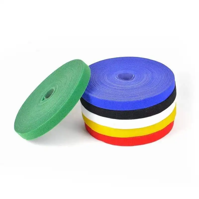 Hot sale15mm*45m Hand Tear Style Cable tie Nylon Hook And LoopTape Heavy Duty Back To Back Self Adhesive Double Side